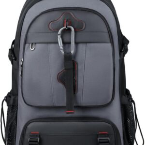 Travel Backpack 50L, 17 Inch Laptop Backpack for Men Women, Large Waterproof Carry On Backpack, TSA Friendly Flight Approved Anti-Theft Backpack with USB Interface & Shoe Compartment, Grey