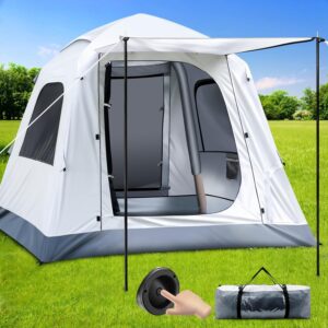 Automatic Inflatable Camping Tent，Easy Set up 3-4 Person Glamping Outdoor Air Blow Up Tents, Quick Setup Air Tent with a Built-in air Pump,Waterproof Inflatable House Tent for Adults