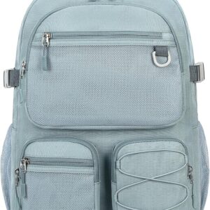 Water Resistant Backpack with Mulitiple Pockets for School Travel Outdoor College, 15.6 inch Laptop Daypack for Men and Women (Blue)